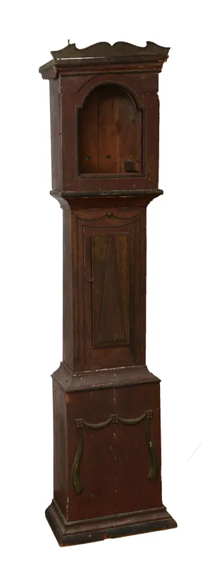 NEW ENGLAND FOLK ART TALL CLOCK CASE. from auction in Freeport, Maine — image 44