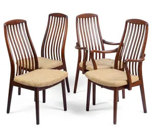 FOUR PREBEN SCHOU ANDERSEN ROSEWOOD CHAIRS.