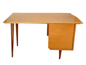 FLORENCE KNOLL SINGLE PEDESTAL DESK.