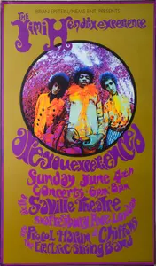 JIMI HENDRIX EXPERIENCE CONCERT POSTER.