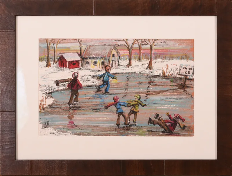 ICE SKATING ON THIN ICE. from auction in Freeport, Maine — image 6