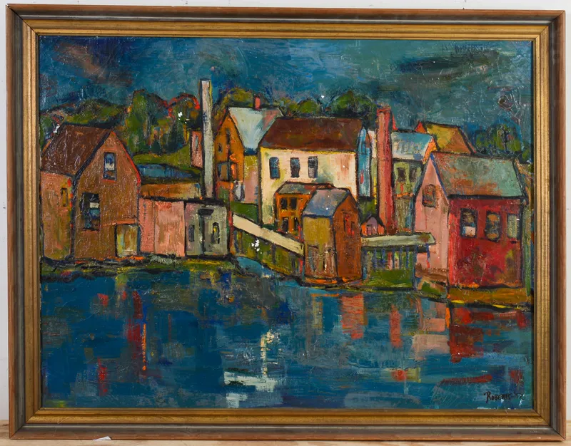 MIXED MEDIA ON BOARD: SHE HAS SINNED AGAIN. from auction in Freeport, Maine — image 21