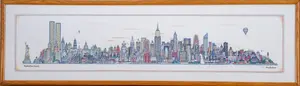 TONY GRAHAM. 1980 MANHATTAN SKYLINE PRINT.
