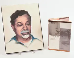 MAKOTO YABE SIGNED BOOK AND PORTRAIT.