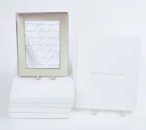 FIVE MONICA RICH KOSANN 5X7 STERLING SILVER PICTURE FRAMES.