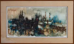 MID CENTURY ABSTRACT PAINTING.