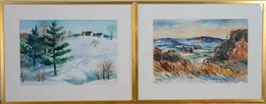 ALICE HARMON KIRKPATRICK SHAW. TWO LANDSCAPES.