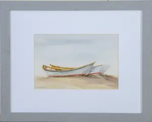 N. ROBINSON. WATERCOLOR: TWO DORIES.