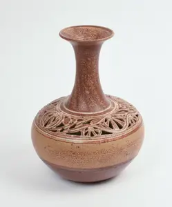KARL CHRISTIANSEN STUDIO POTTERY VASE.