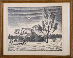LANKESSI WOODBLOCK PRINT.