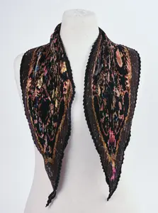 HERMÈS SILK PLISSÉ CARRÉ SCARF.