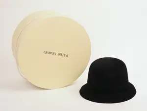 GIORGIO ARMANI VELOUR HAT, SIZE 58.