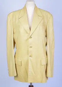 RICHARD TYLER LEATHER JACKET, SIZE L.