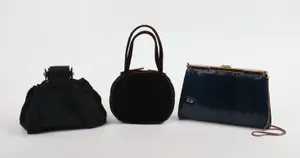 THREE DESIGNER CLUTCHES.