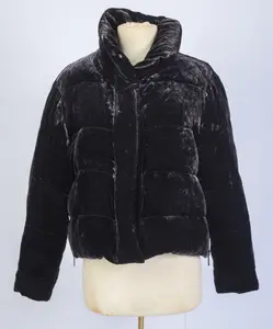 LEWIT VELOUR CROP JACKET, SIZE M.