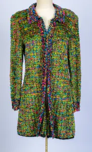 CHANEL BOUTIQUE MULTI COLORED JACKET, SIZE 44.
