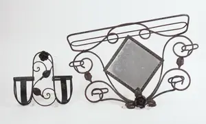 TWO FRENCH WROUGHT IRON PIECES, MANNER OF EDGAR BRANDT.