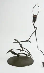 ROBERT GARRET THEW BRONZE SEAGULL LAMP.