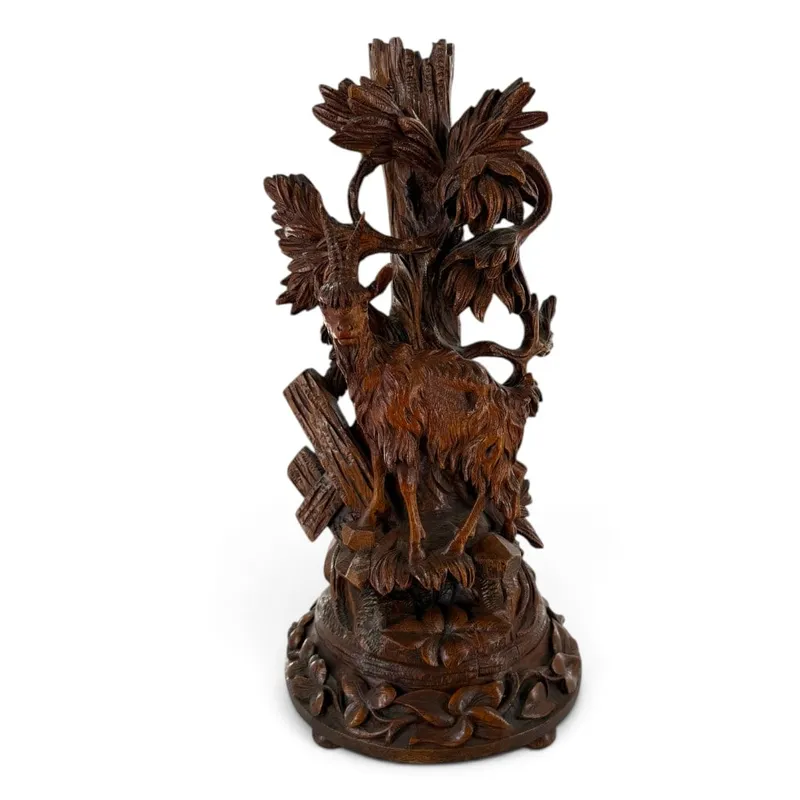Swiss Black Forest Chamois Figural Candlestick from auction in Aberdeen, Mississippi — image 11