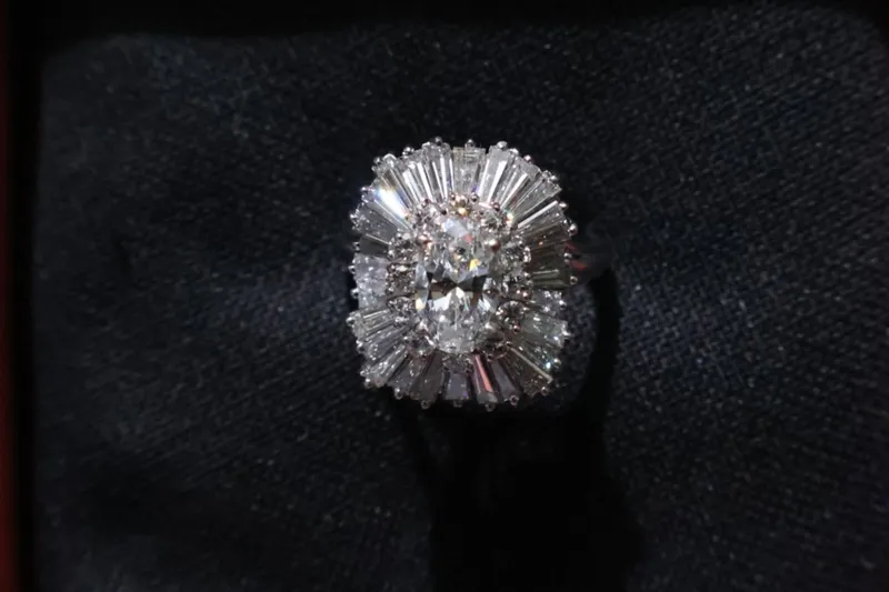 GIA Platinum 3.94 CTW Diamond Ring from auction in Aberdeen, Mississippi — image 45