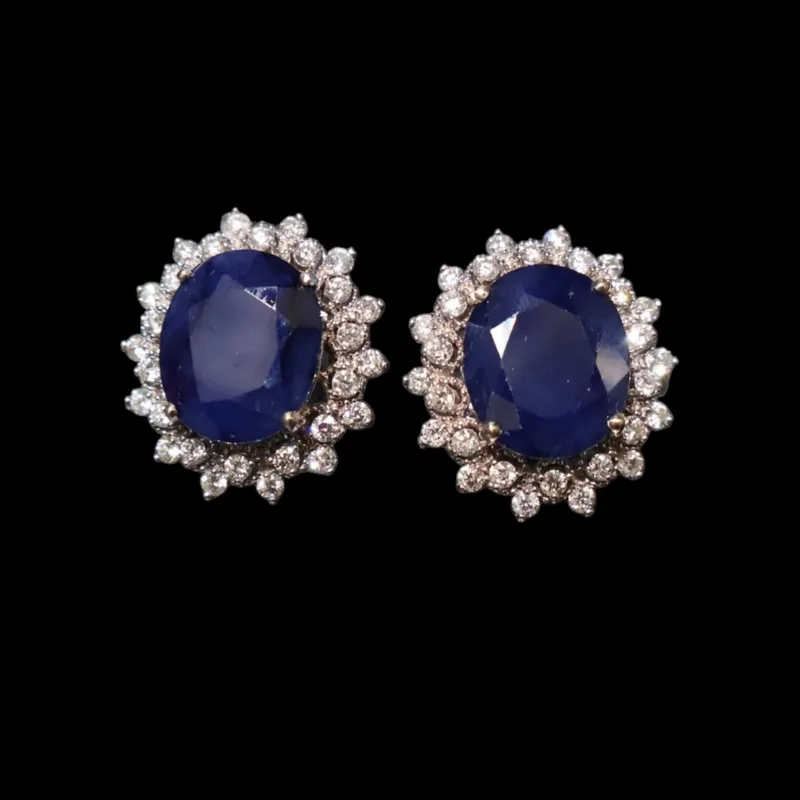 14K Sapphire and Diamond Earrings from auction in Aberdeen, Mississippi — image 44