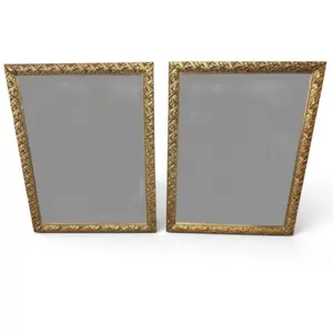 Pair Gilt Foliate Overmantel Mirrors
