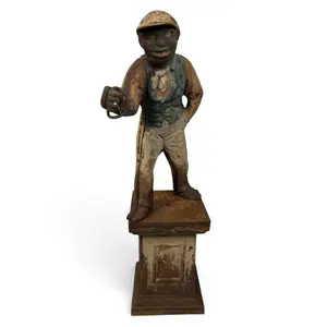 Painted Cast-Iron Jockey Hitching Post