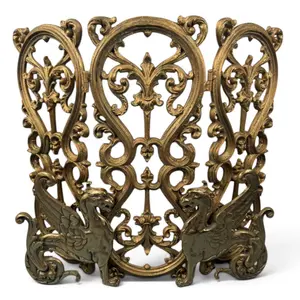 Victorian Gilt-Metal Griffin Fire Screen