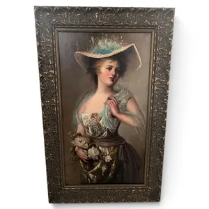 Continental Portrait of a Lady with Roses
