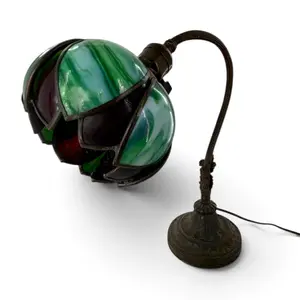 Handel Art Nouveau Leaded Glass Desk Lamp