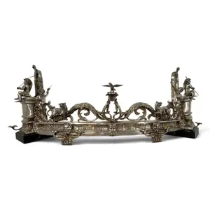 Continental Silvered-Bronze Figural Fender