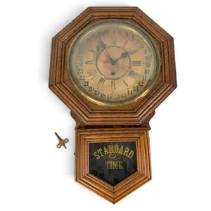 William L. Gilbert Oak Calendar Clock