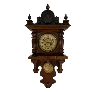 Walnut Vienna Regulator-Style Wall Clock