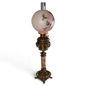 Banquet Lamp, Amber Woodlee-Signed Shade