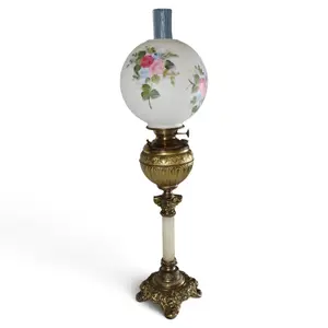 Alabaster-Column Banquet Lamp