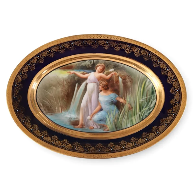 Sevres-Style Porcelain Figural Platter from auction in Aberdeen, Mississippi — image 14