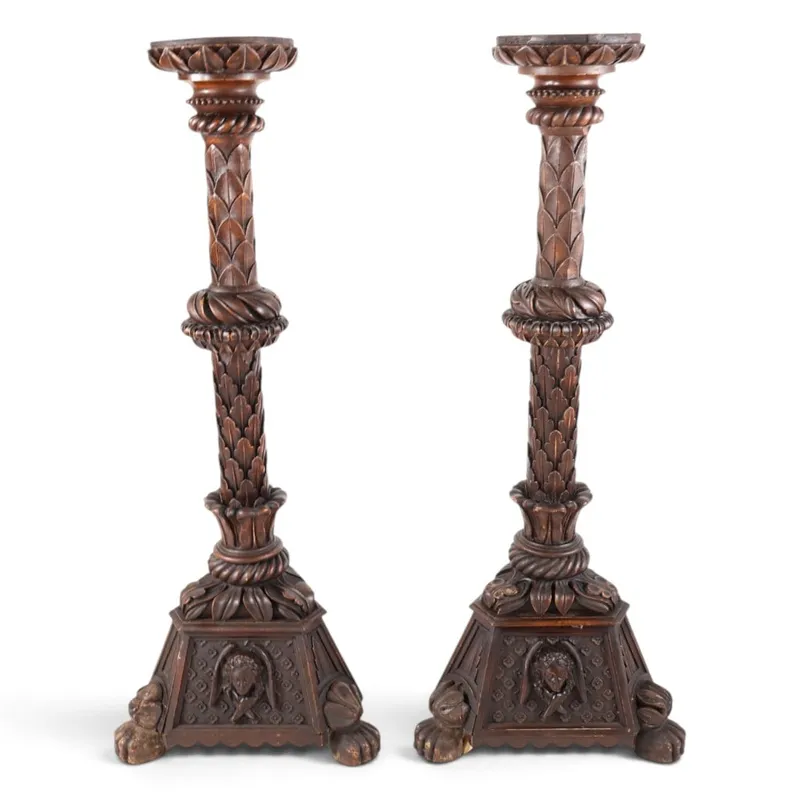 Pair Continental Carved Wood Pedestals from auction in Aberdeen, Mississippi — image 18