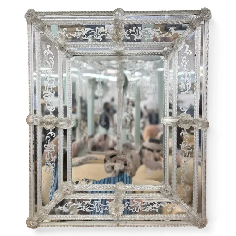 Venetian-Style Etched Glass Mirror from auction in Aberdeen, Mississippi — image 25