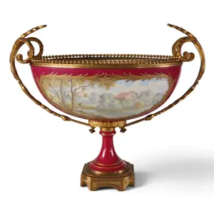 French Sevres-Style Porcelain Centerpiece