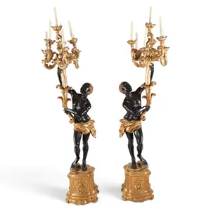 Pair Monumental Blackamoor Torcheres