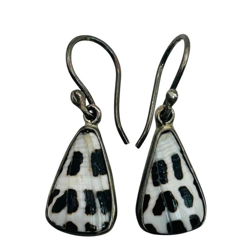 Sterling Hebrew Cone Shell Earrings from auction in Ravenna, Ohio — image 2
