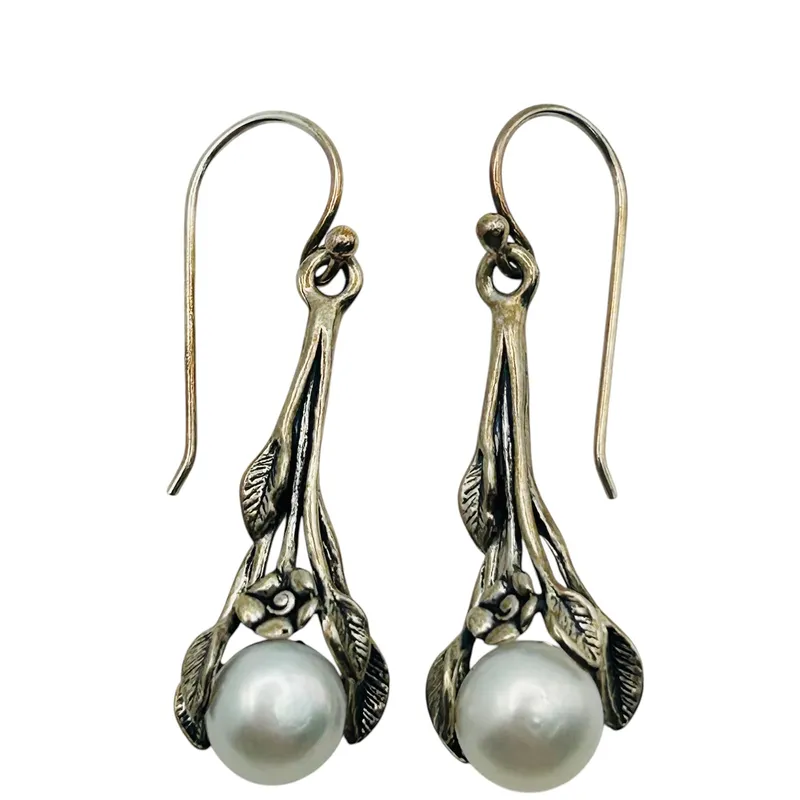Israel Sterling Pearl Earring from auction in Ravenna, Ohio — image 4