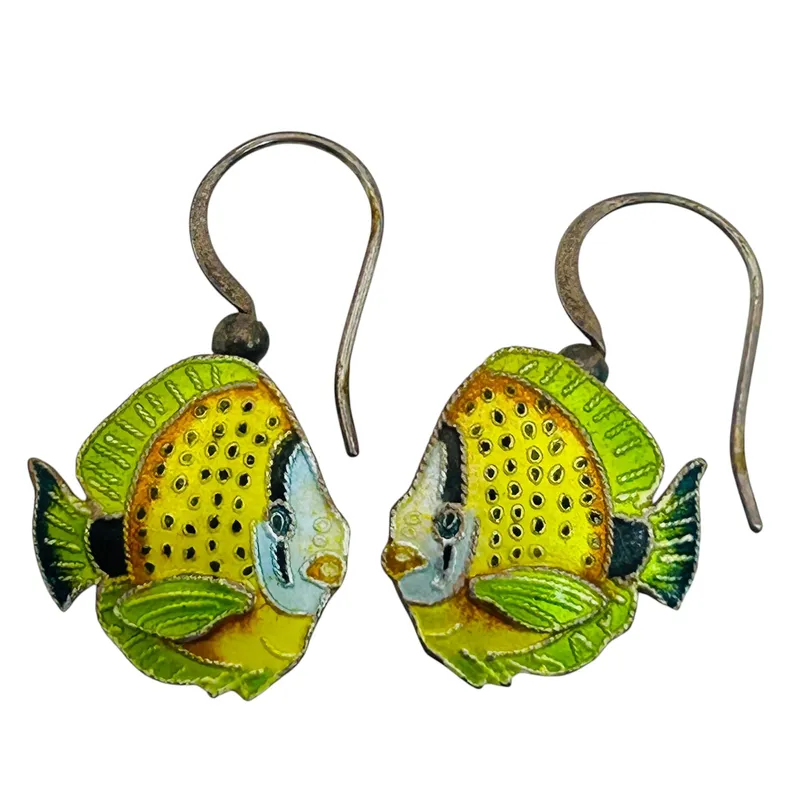 Sterling Inlay Fish Earrings from auction in Ravenna, Ohio — image 8