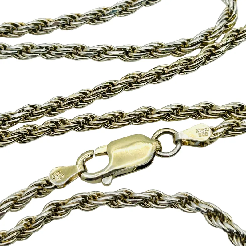 Signed Italy Sterling Rope Chain Necklace from auction in Ravenna, Ohio — image 17