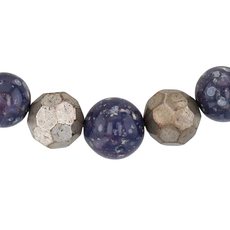 Dauplaise Silver Tone Glass Chunky Bead Necklace from auction in Ravenna, Ohio — image 14