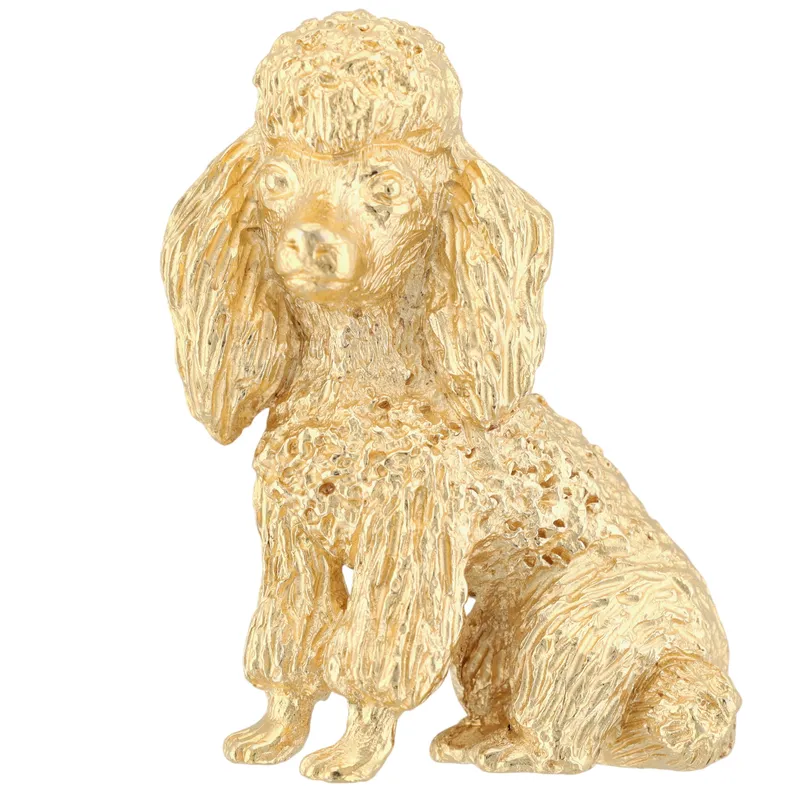 Trifari Gold Tone Poodle Dog Brooch from auction in Ravenna, Ohio — image 21