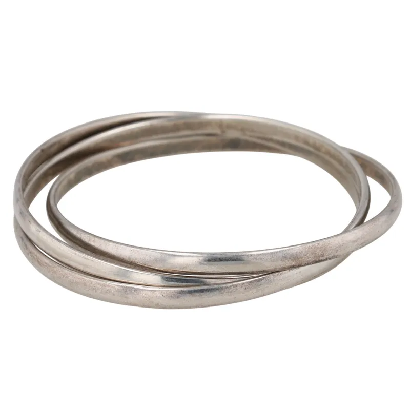 Silver Tone Infinity Intertwined Bangle Bracelets from auction in Ravenna, Ohio — image 28