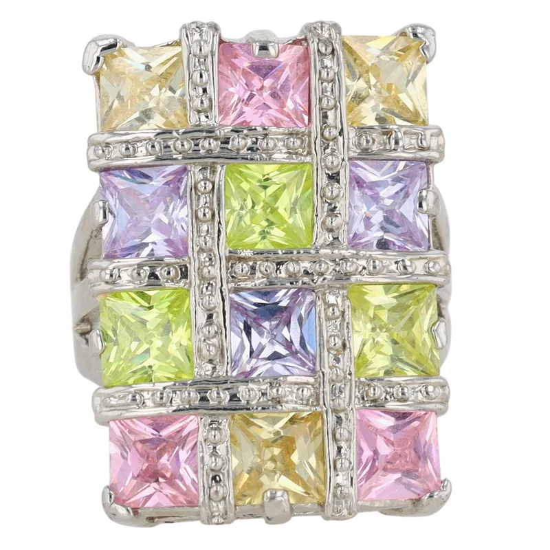 Silver Tone Multi Rhinestone Cluster Statement Ring Size 7 from auction in Ravenna, Ohio — image 37