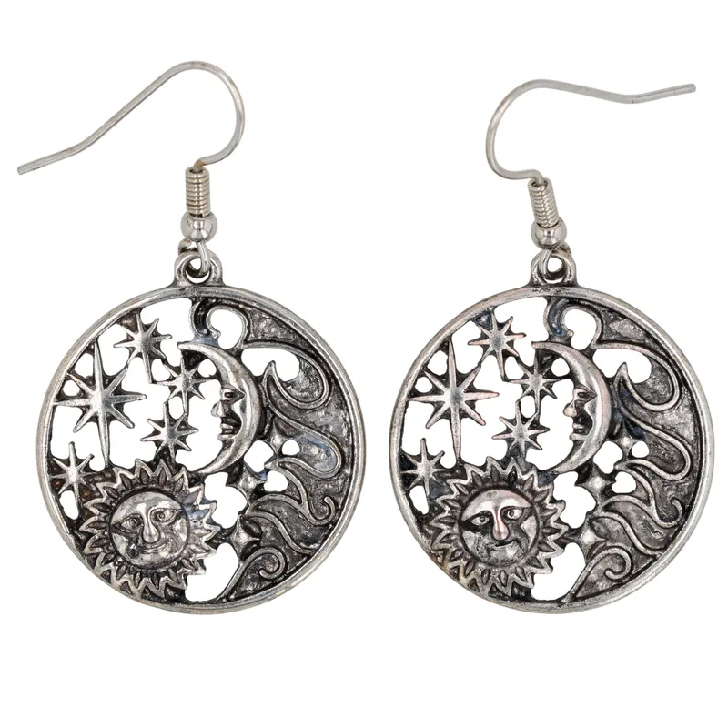 Silver Tone Celestial Dangle Earrings from auction in Ravenna, Ohio — image 40