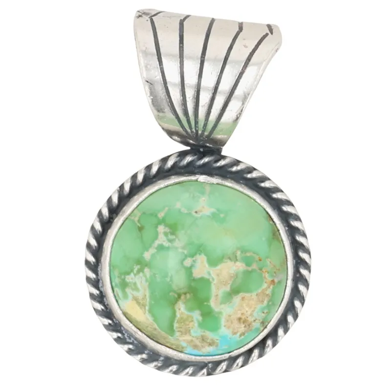 Sharon McCarthy Navajo Sterling Sonoran Gold Turquoise Pendant from auction in Ravenna, Ohio — image 5